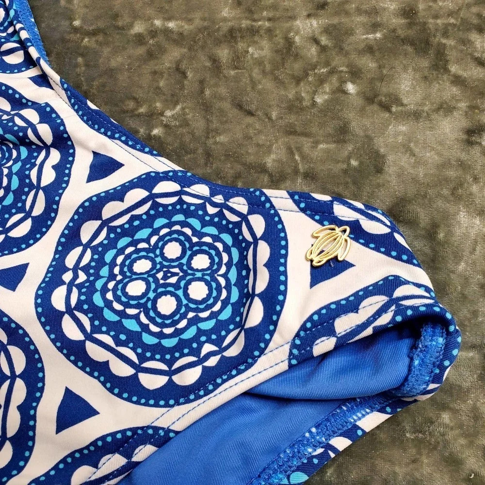 KBLU Shell Print Cut-Out Swimsuit - Picture 4 of 13